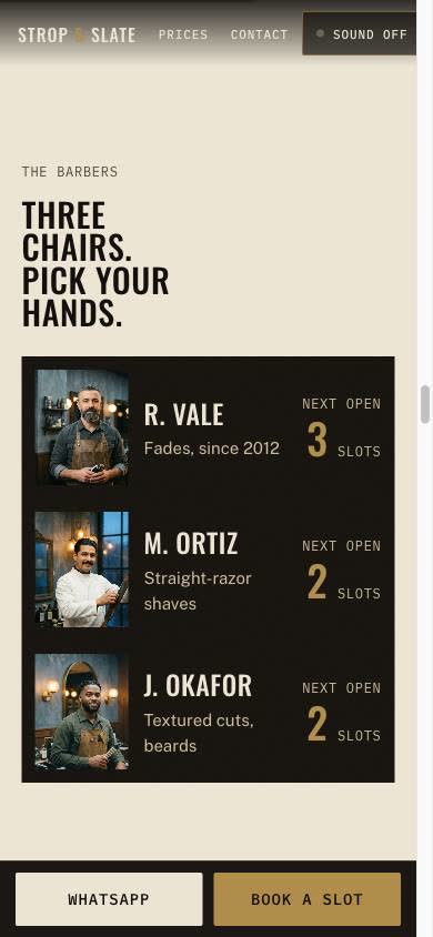 Phone: the barbers list